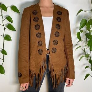 🌹 SOLD 🌹 Marigolds 🐎 faux suede fringe jacket